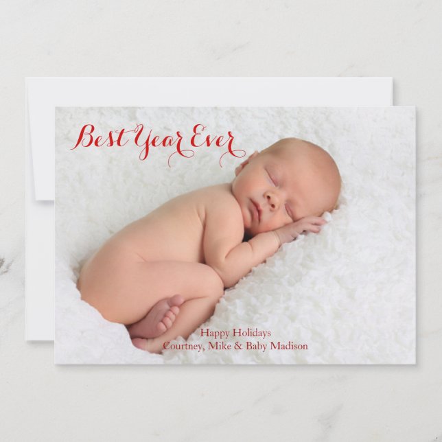 Bästa året någonsin Foto Julkort (Framsida)