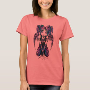 Bästa Ariel rosa Emo ängelRinger T-shirt