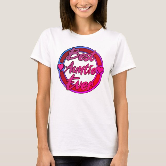 Bästa Auntie någonsin T Shirt (Framsida)