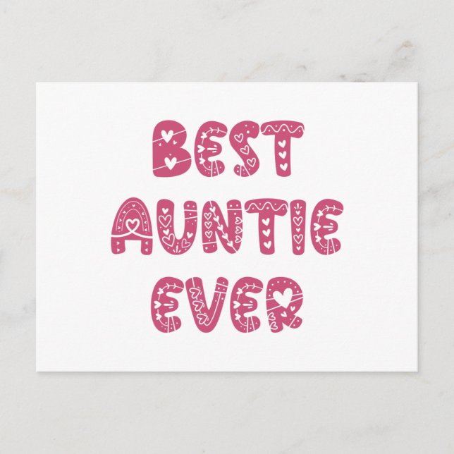 Bästa Auntie någonsin Vykort (Framsida)