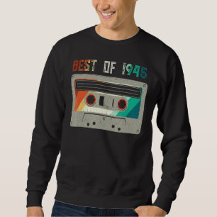 Bästa av 1945-Coolans Retro Music Cas för Vintage Lång Ärmad Tröja