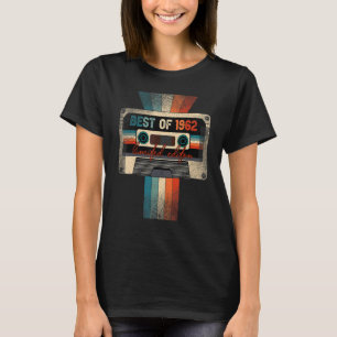 Bästa av 1962 kassettband 60 födelsedagar 60 år t shirt