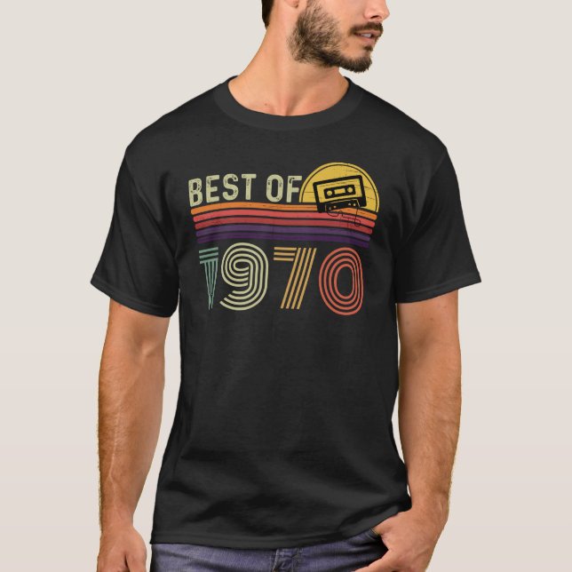 Bästa av 1970, Coola Funny 50:e födelsedagen T Shirt (Framsida)