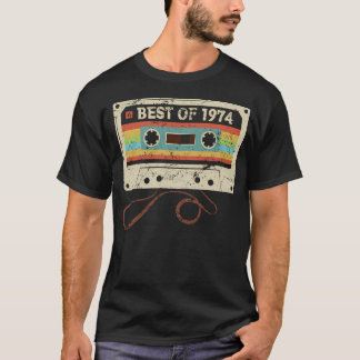 Bästa av 1974 50 års gamla, ynka Vintage-kassett T Shirt