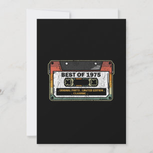 Bästa av 1975 Vintage Cassette Funny Birthday Gift Inbjudningar