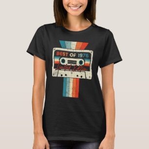 Bästa av 1976-kassettband 46 födelsedagar 46 år t shirt