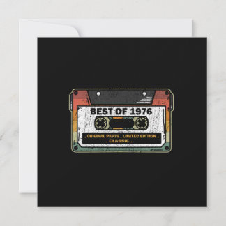 Bästa av 1976 Vintage Cassette Funny Birthday Gift Inbjudningar