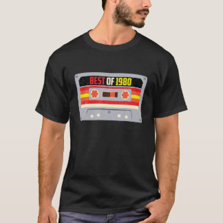 Bästa av 1980, 40:e födelsedag ger Retro Cassette T Shirt