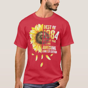 Bästa av 1984 års solrosår på födelsedagen t shirt