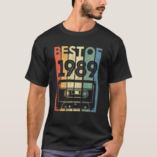 Bästa av 1989 33-åriga kassettband 33:e födseln t shirt (Framsida)