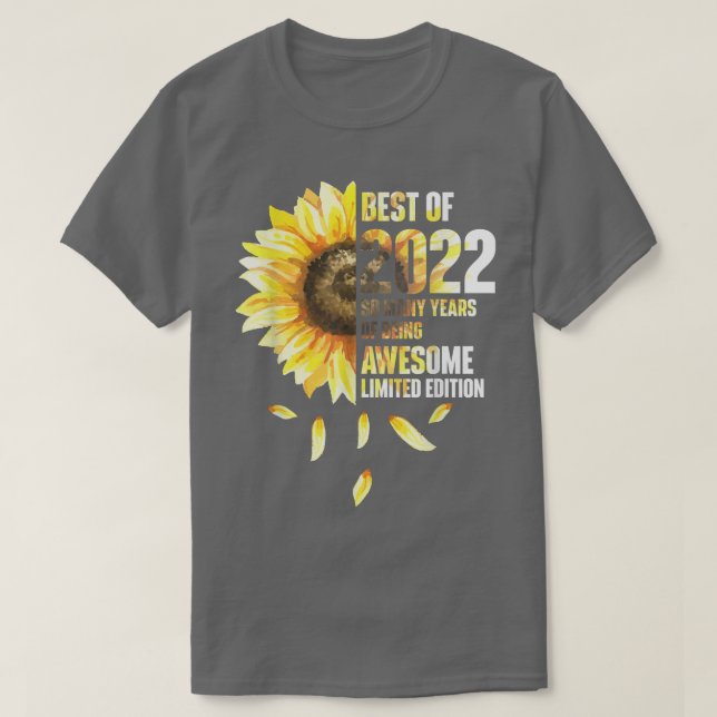 Bästa av 2022-årsjubileet av födelsedagen t shirt (Design framsida)