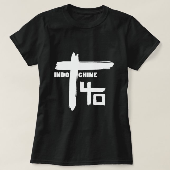 Bästa av Indochine band logotyp1 exselna Genres St T Shirt (Design framsida)