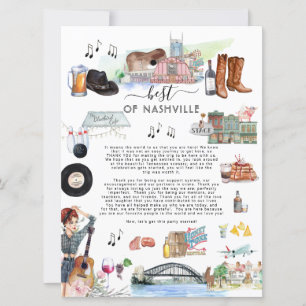 Bästa av Nashville Bröllop Välkommen Brev Inbjudningar