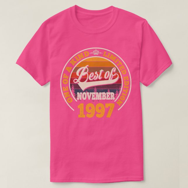 Bästa av november 1997: 25:e födelsedagsgåva för 2 t shirt (Design framsida)