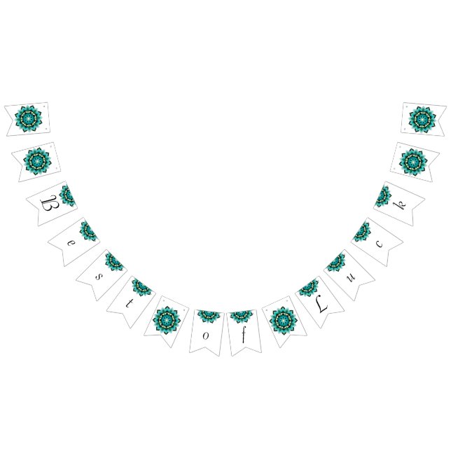 Bästa av Tur. Mandala in aqua Vimplar (Alla)