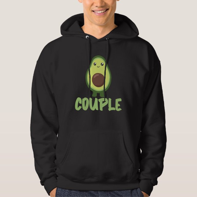 Bästa avocado lite bättre hälften kvinna hoodie (Framsida)