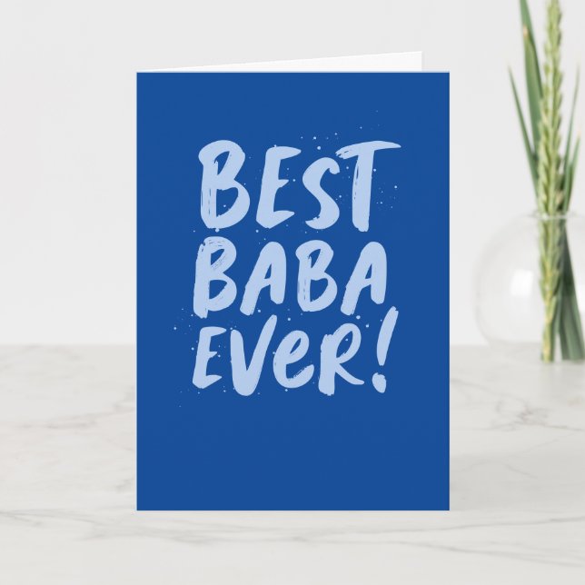Bästa Baba Aldrig trendig Fars dag Kort (Framsida)