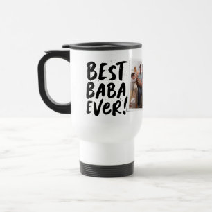 Bästa Baba Någonsin modernt foto Fars dag Kaffe Resemugg