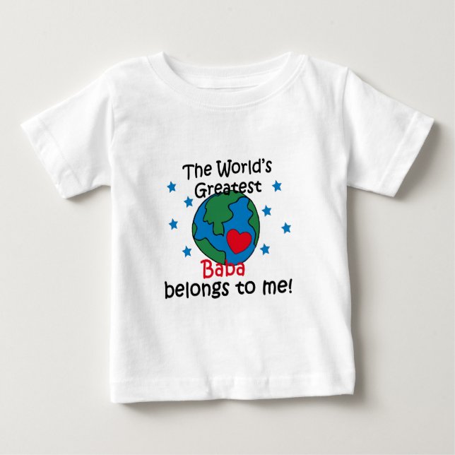 Bästa Baba-Tillhör för mig T-shirt (Framsida)