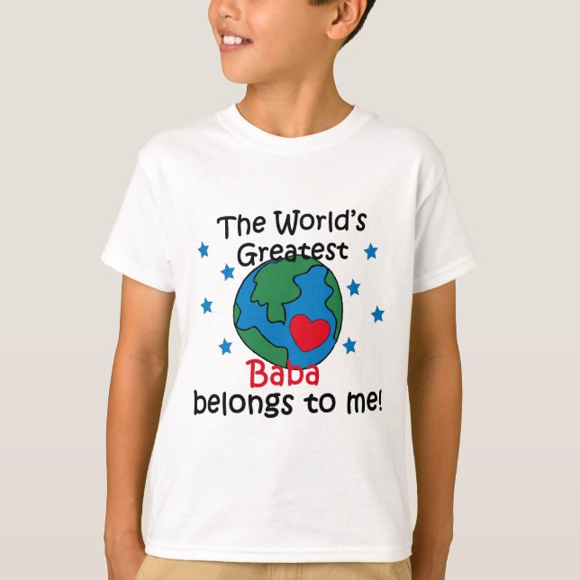 Bästa Baba-Tillhör för mig Tee Shirt (Framsida)