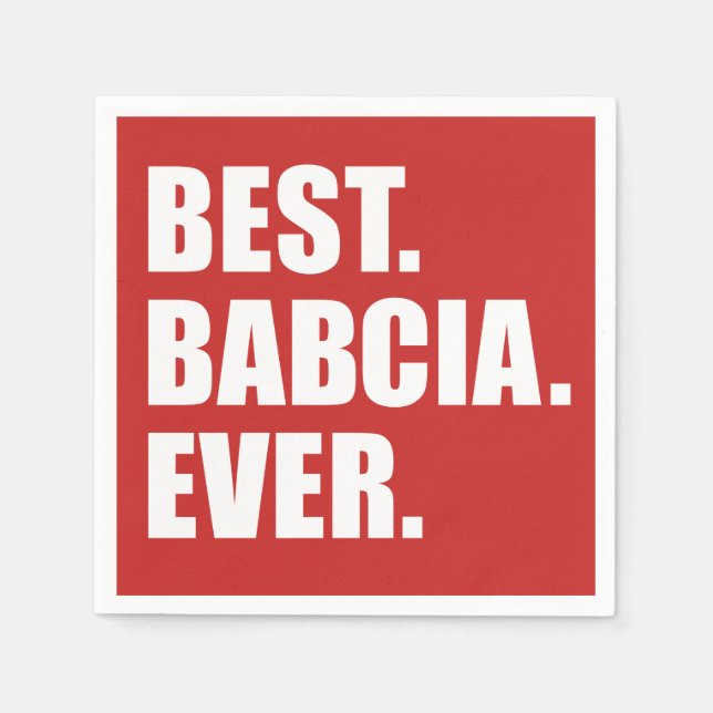 Bästa Babcia Aldripolsk farmor Pappersservett (Framsidan)