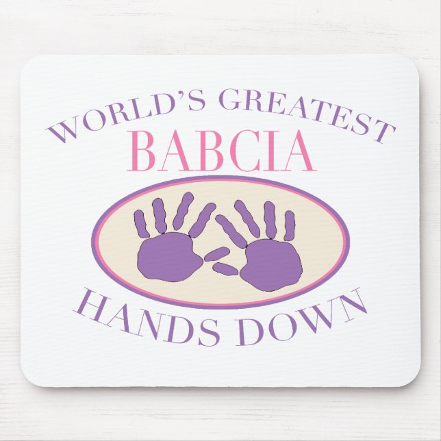 Bästa Babcia för allt T-shirt Musmatta (Framsidan)