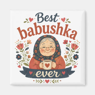 Bästa babushka någonsin magnet