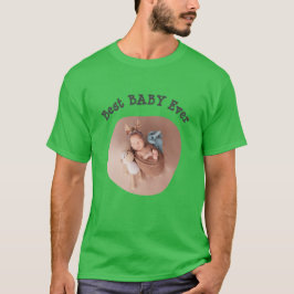 Bästa BABY någonsin Ladda upp ditt kvadratfamiljfo T Shirt