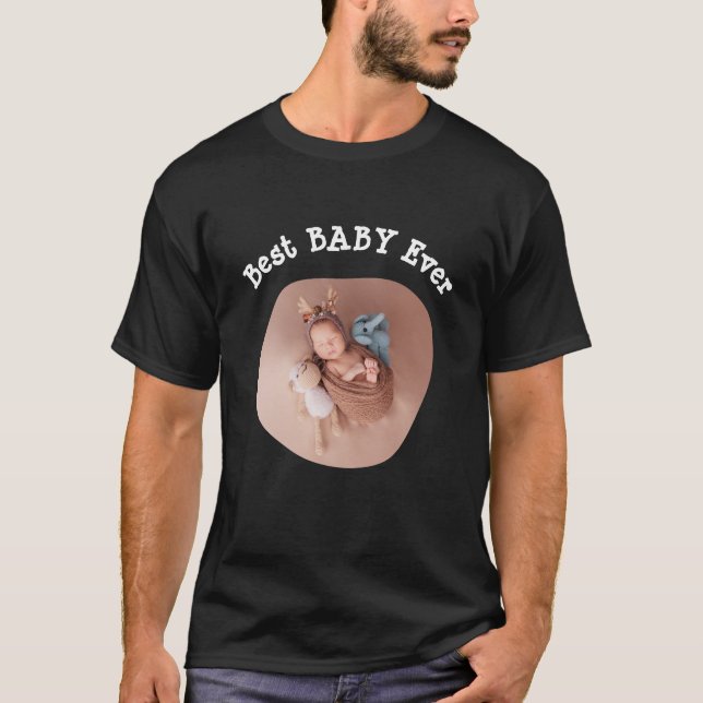 Bästa BABY någonsin Ladda upp ditt kvadratfamiljfo T Shirt (Framsida)