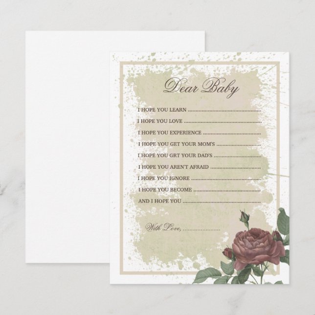 Bästa Baby Rustic Blommigt Burgundy  babystötare (Fram/baksida)