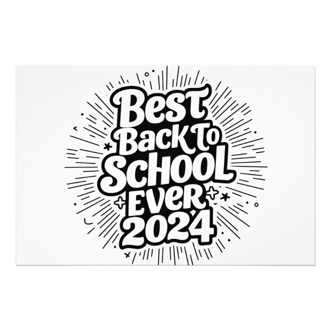 Bästa Back to school någonsin 2024-design Fototryck (Framsidan)