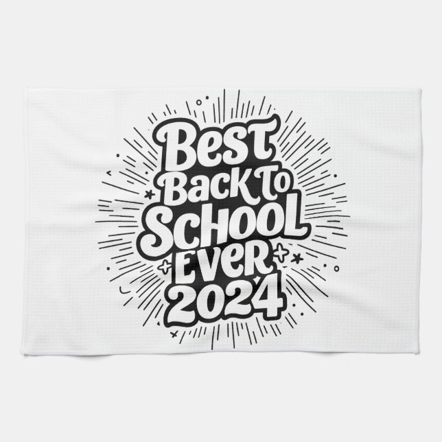 Bästa Back to school någonsin 2024-design Kökshandduk (Horisontell)