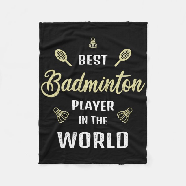 Bästa Badminton-spelaren i World Funny Badminton Fleecefilt (Framsidan)