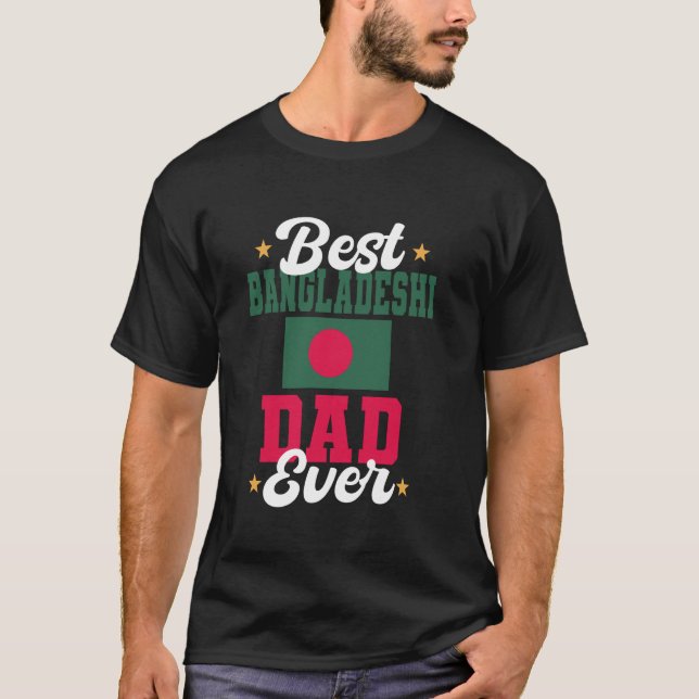 Bästa Bangladesh Pappa någonsin Fars dag T Shirt (Framsida)