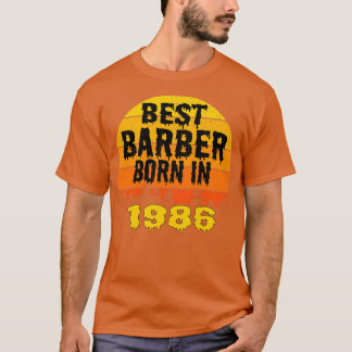 Bästa Barber Born 1986 Vintage på födelsedagen T Shirt