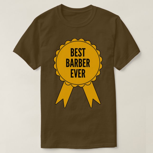 Bästa Barber någonsin Guld-medalj-prestation T Shirt (Design framsida)