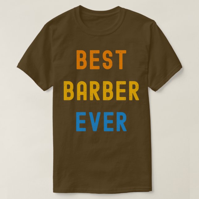 Bästa barber-uppskattande gåva för barber t shirt (Design framsida)