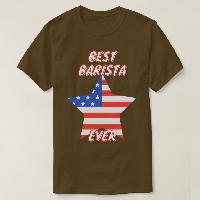 Bästa Barista någonsin 7 T Shirt (Design framsida)