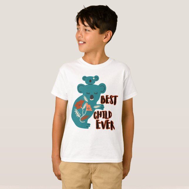 Bästa barn någonsin Koala Mors dag T Shirt (Hel framsida)