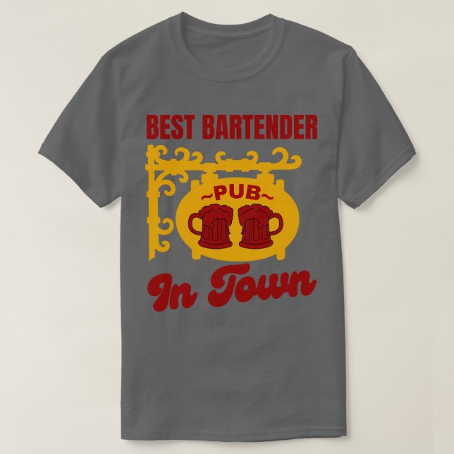 Bästa bartender-enheten i stan t shirt (Design framsida)