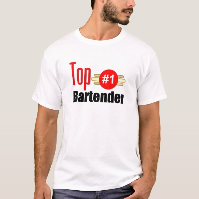 Bästa Bartender T Shirt (Framsida)