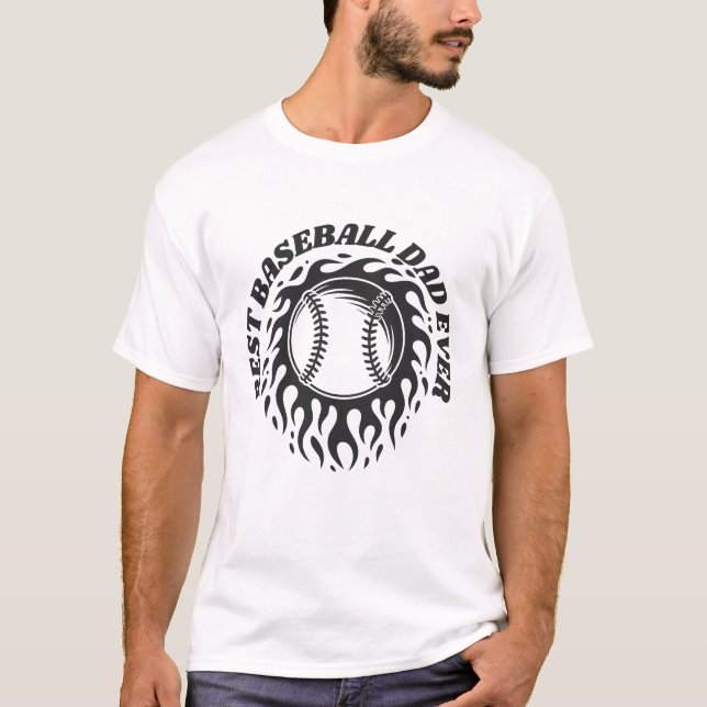 Bästa baseball pappa någonsin t shirt (Framsida)