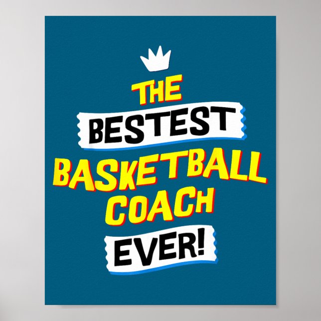 Bästa baskettränarjobb yrke poster (Framsidan)