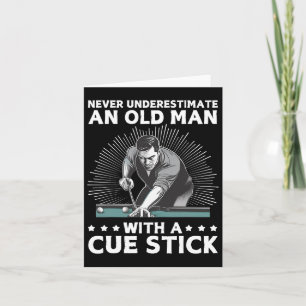 Bästa Bassäng Art För manar Grandpa Billiard Playe Kort