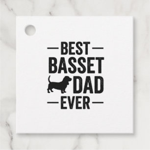 Bästa Bassetpappa någonsin Vintage gravyr hundtröj Gåvor Etiketter
