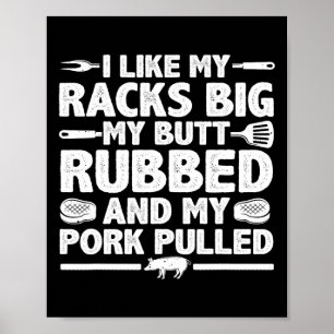 Bästa Bbq-design För manar kvinnor Bbq Rökgrillar Poster