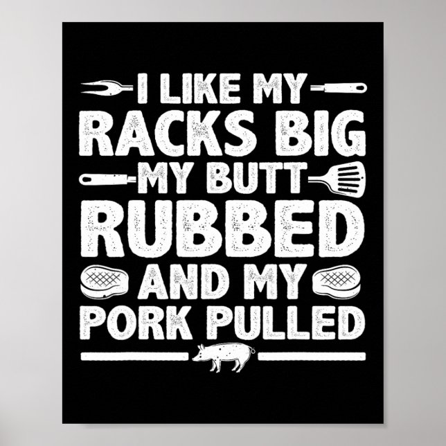 Bästa Bbq-design För manar kvinnor Bbq Rökgrillar Poster (Framsidan)