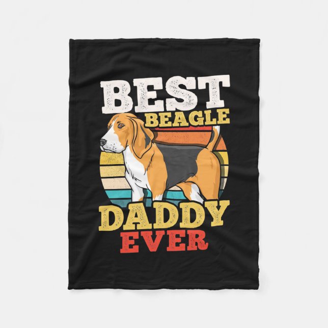 Bästa Beagle Hund pappa någonsin Fleecefilt (Framsidan)