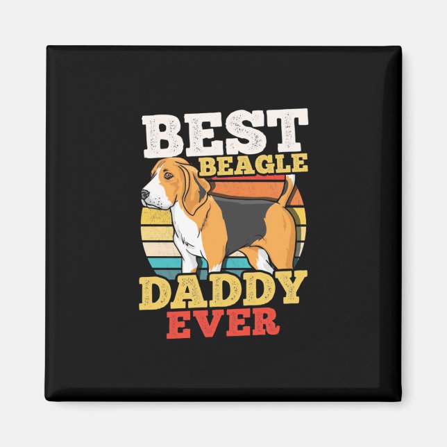 Bästa Beagle Hund pappa någonsin Magnet (Framsidan)