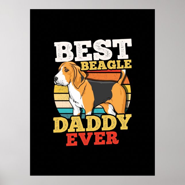 Bästa Beagle Hund pappa någonsin Poster (Framsidan)